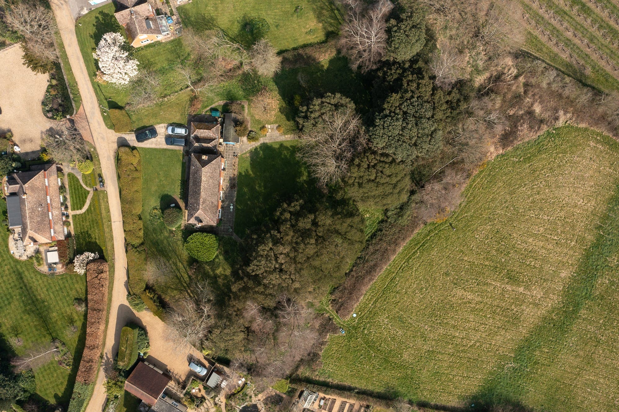 Aerial view of land in Horsmonden