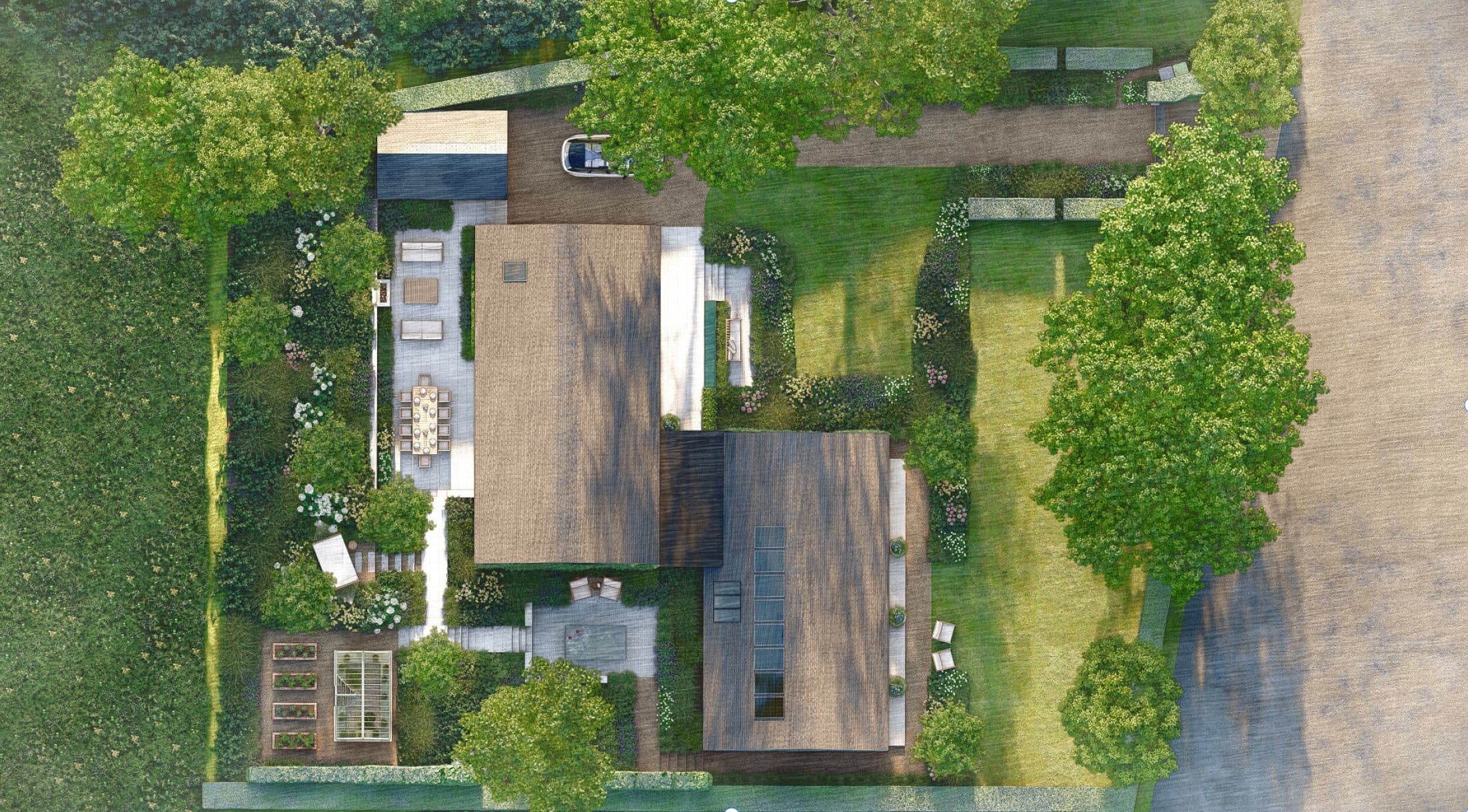 An exceptional building plot for sale in this enviable setting on the edge of the charming village of Goudhurst, overlooking the Kent Weald.