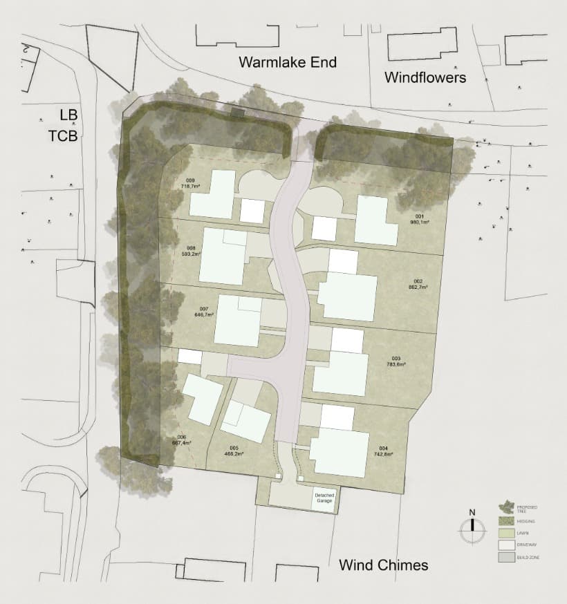 Site Plan Custom Build at Sutton Valence Kent