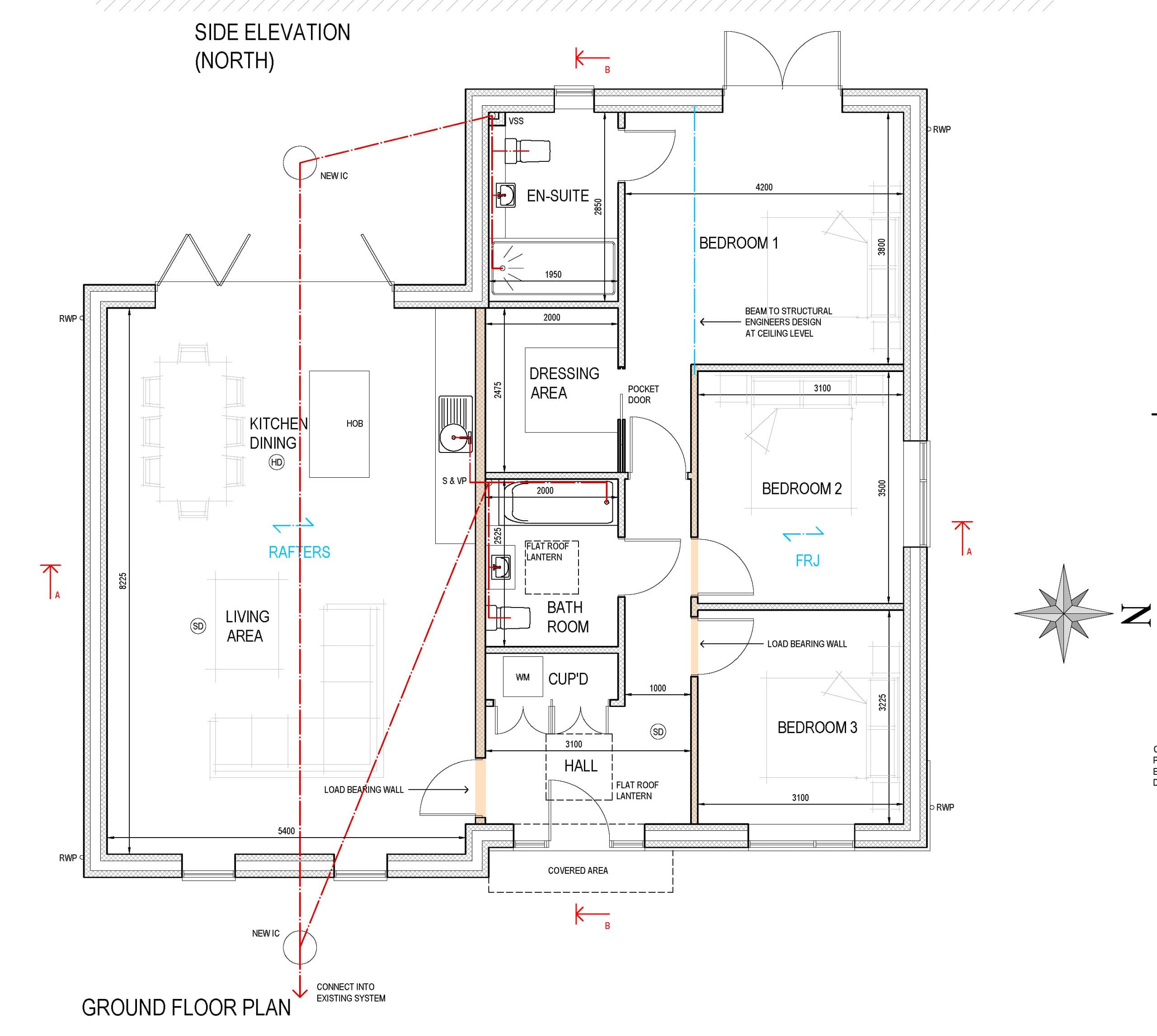 Floor plan for self build plot in Bexhill on Sea