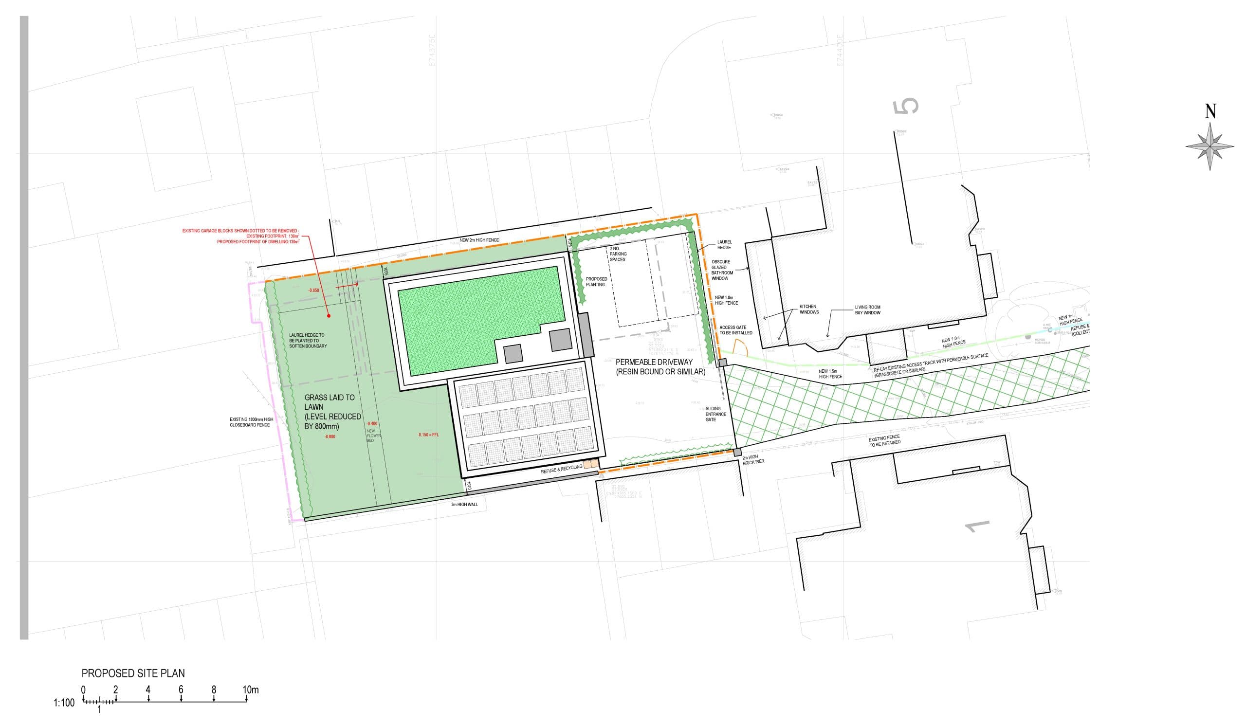 Site plan for self build plot in Bexhill on Sea, East Sussex