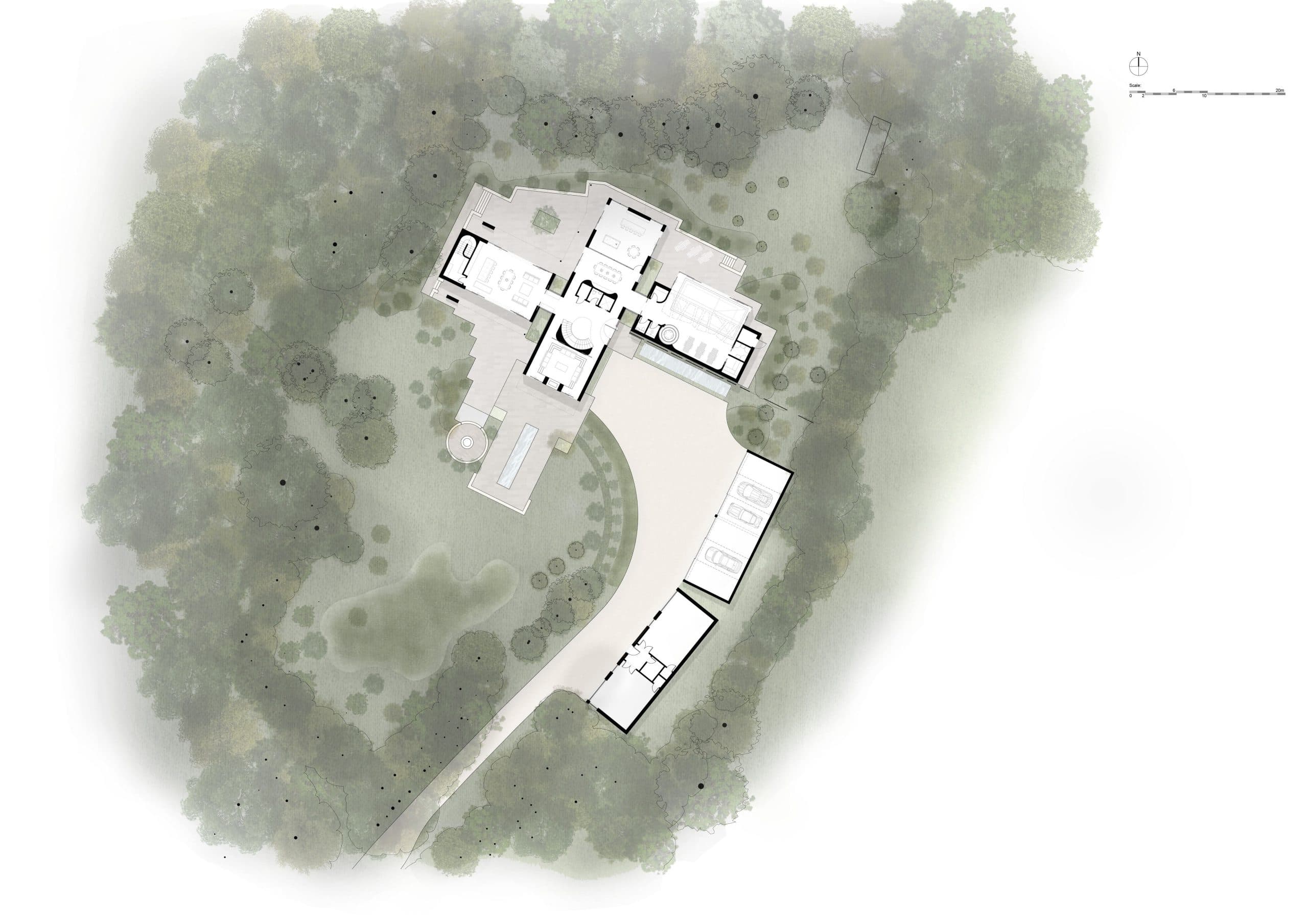 Site plan self build plot in Biddenden Kent