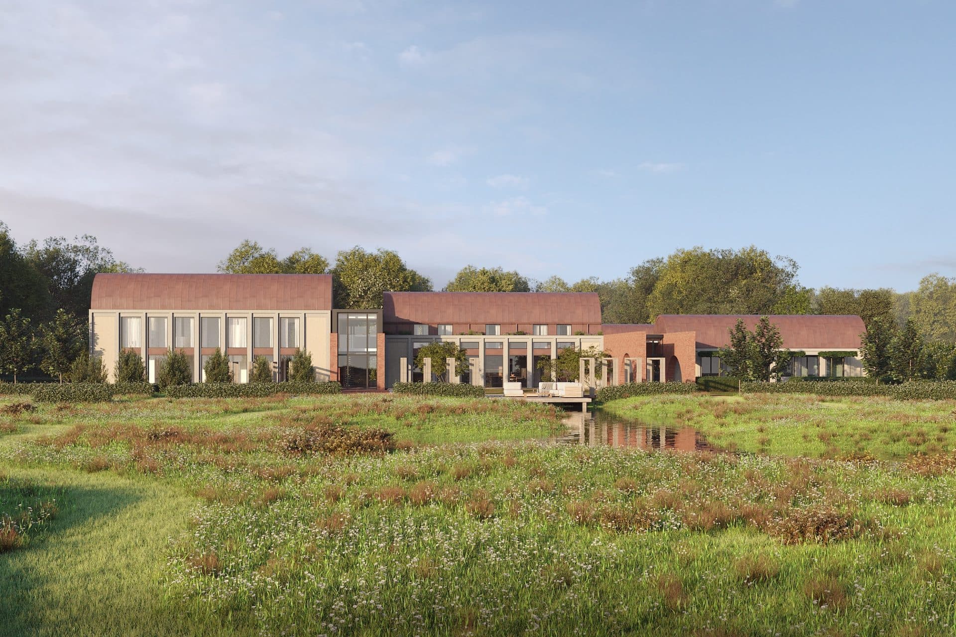 CGI of exceptional self build plot for sale in Braughing by The Land Agency, Hastings