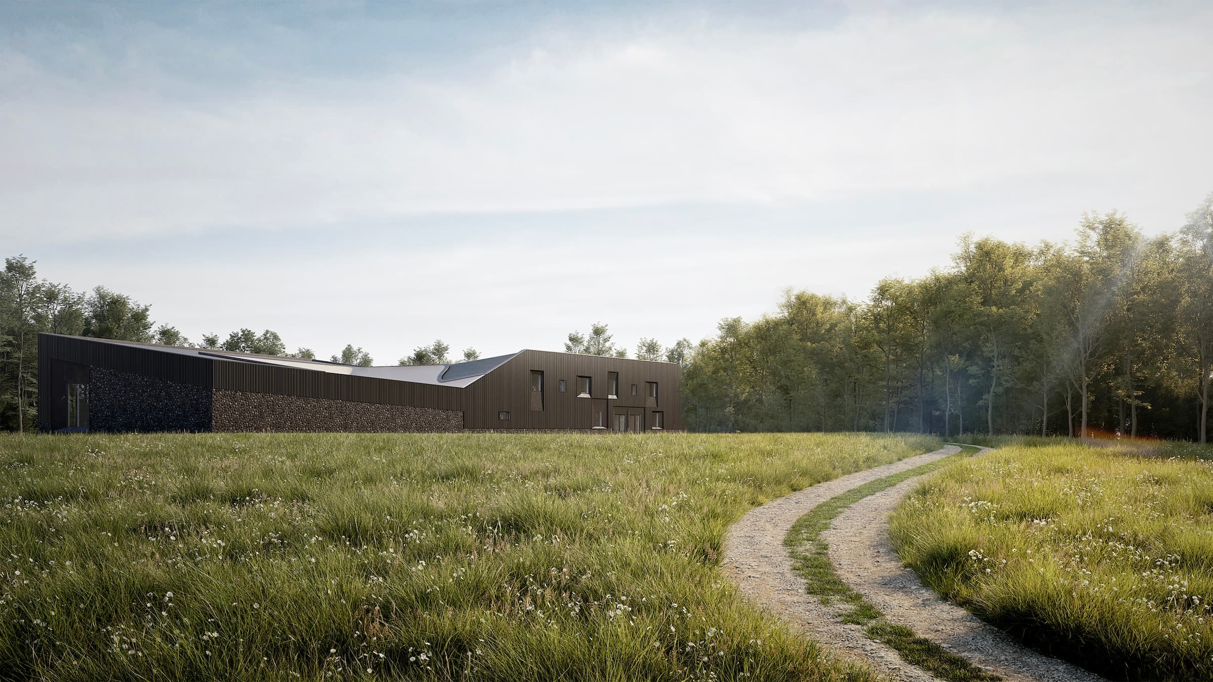 CGI of self build plot for Paragraph 84 dwelling near the South Downs National Park