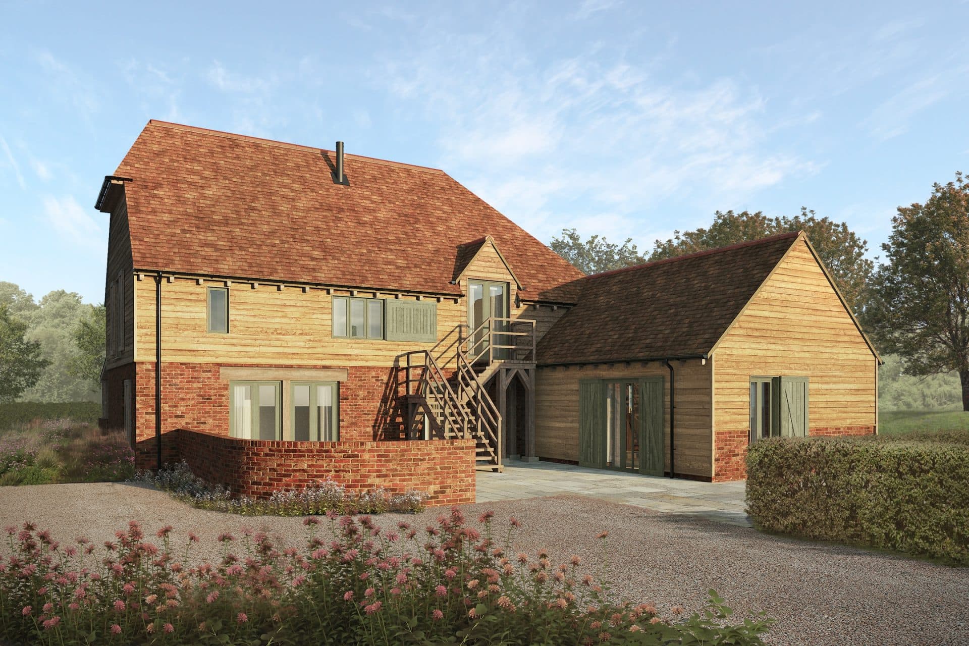 Self build plot of circa 1 acre for sale in Broad Oak, Heathfield Bespoke with views across East Sussex countryside via The Land Agency.