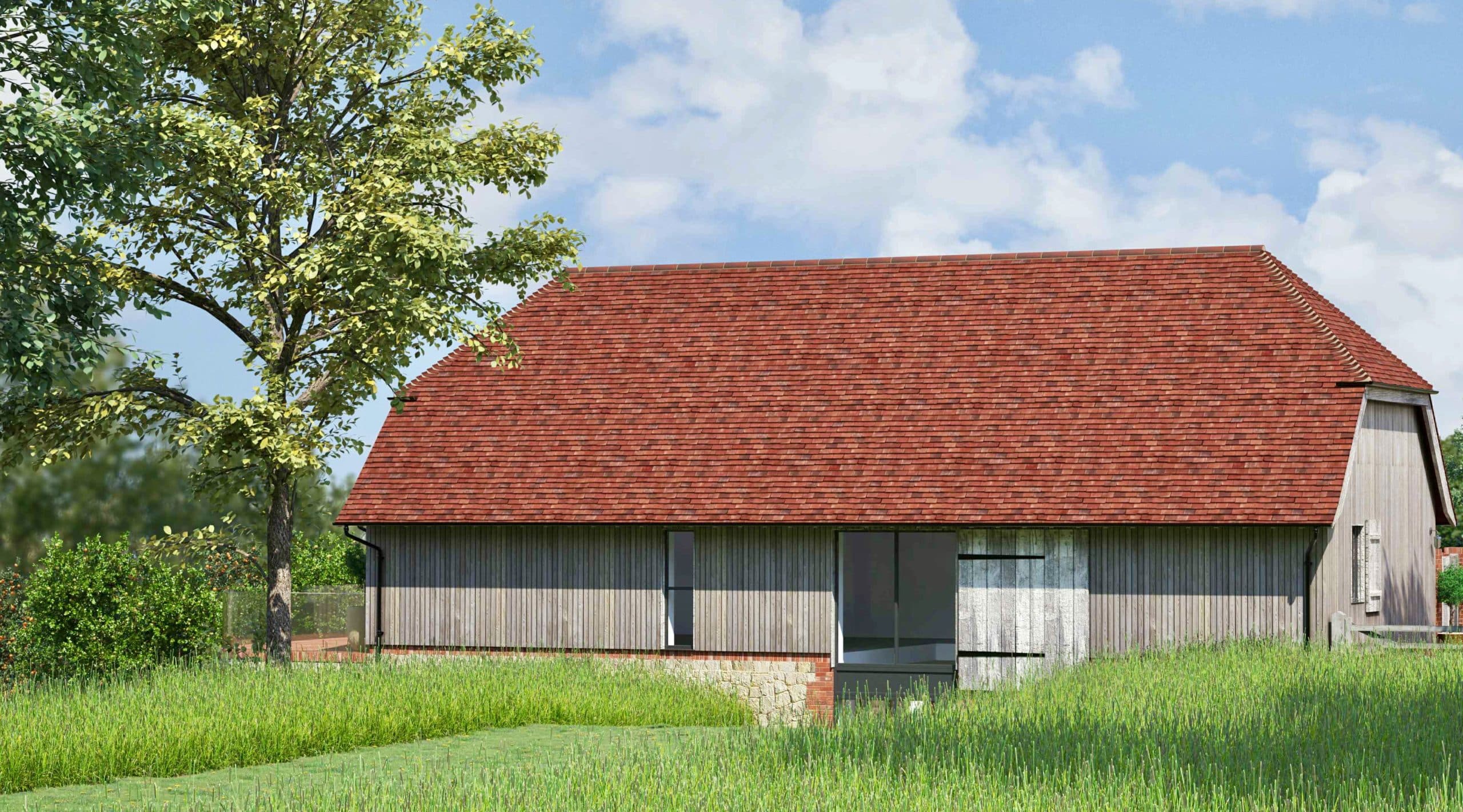 CGI of self build plot for sale, Bearsted via The Land Agency, Hastings