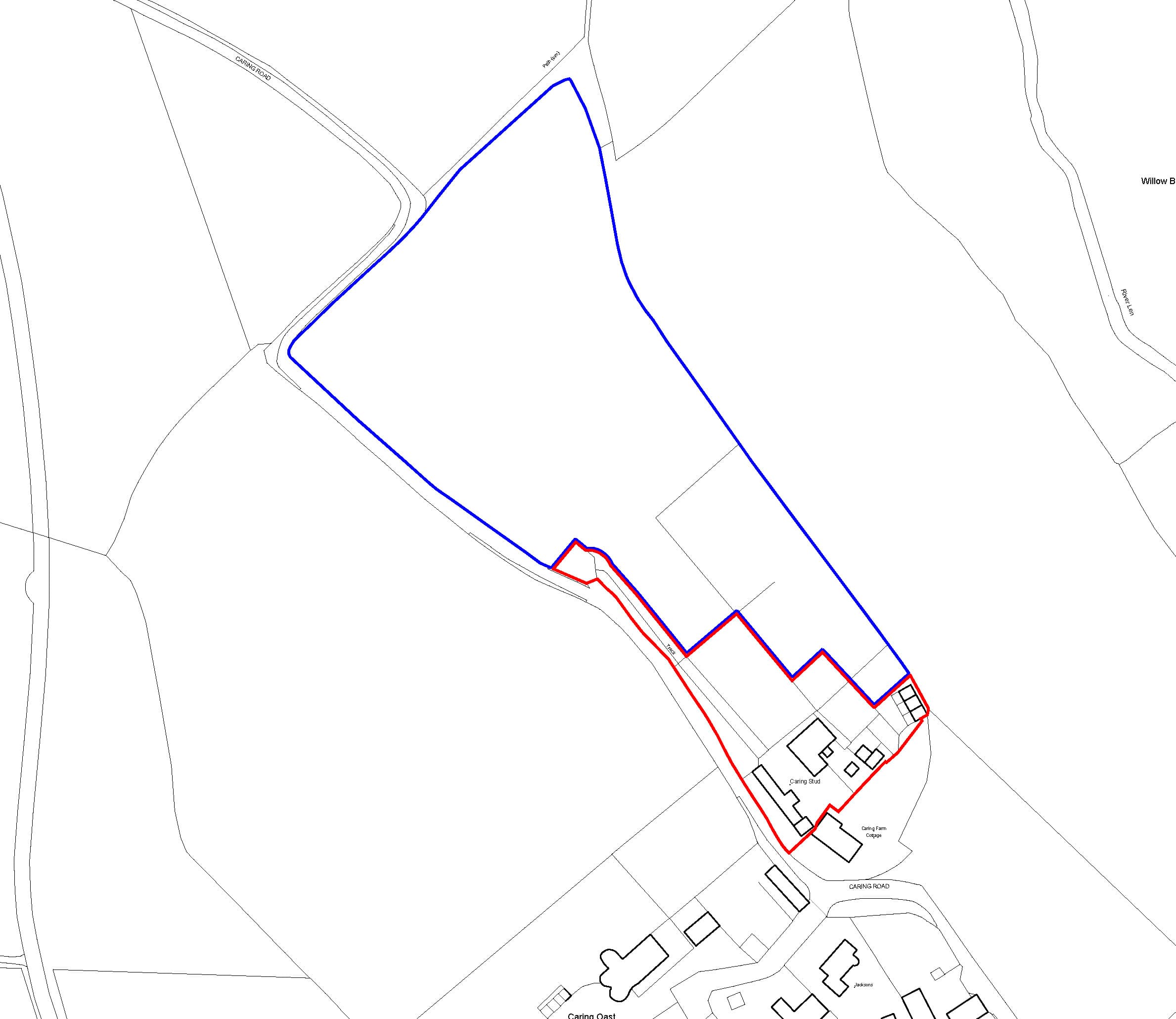 Site Plan of self build plot for aale, Bearsted via The Land Agency, Hastings