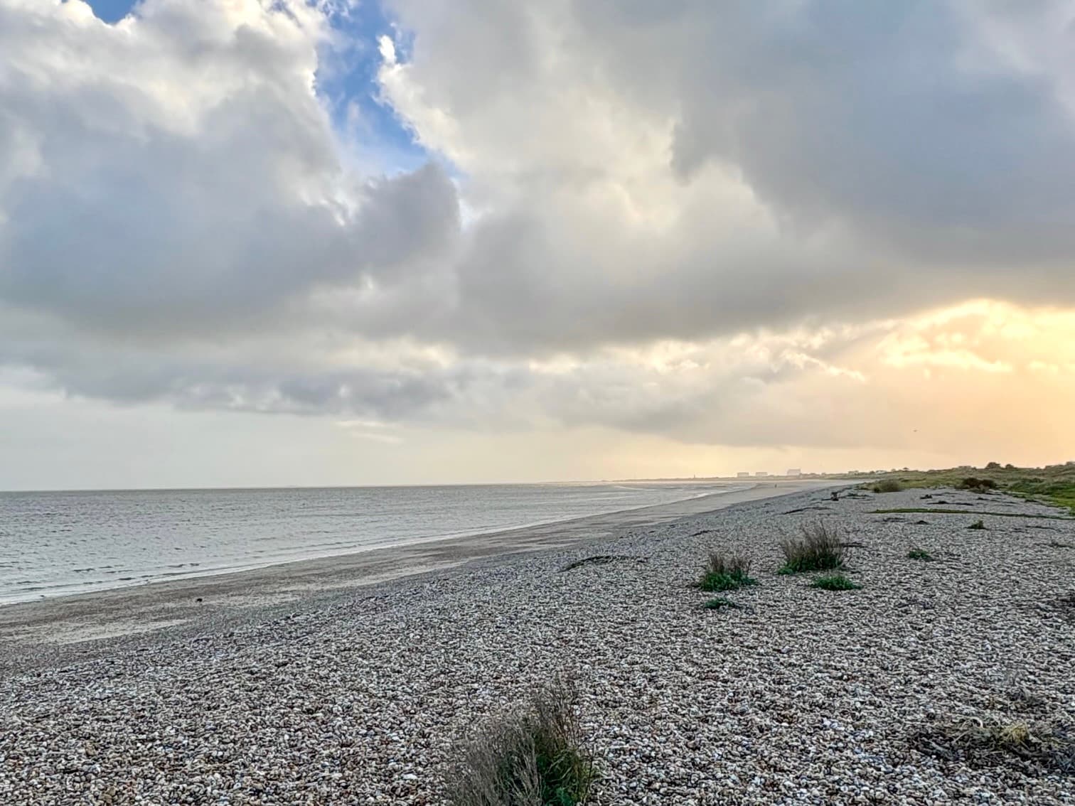 Views from Self build plots for sale on the beach at Greatstone, Kent, via The Land Agency