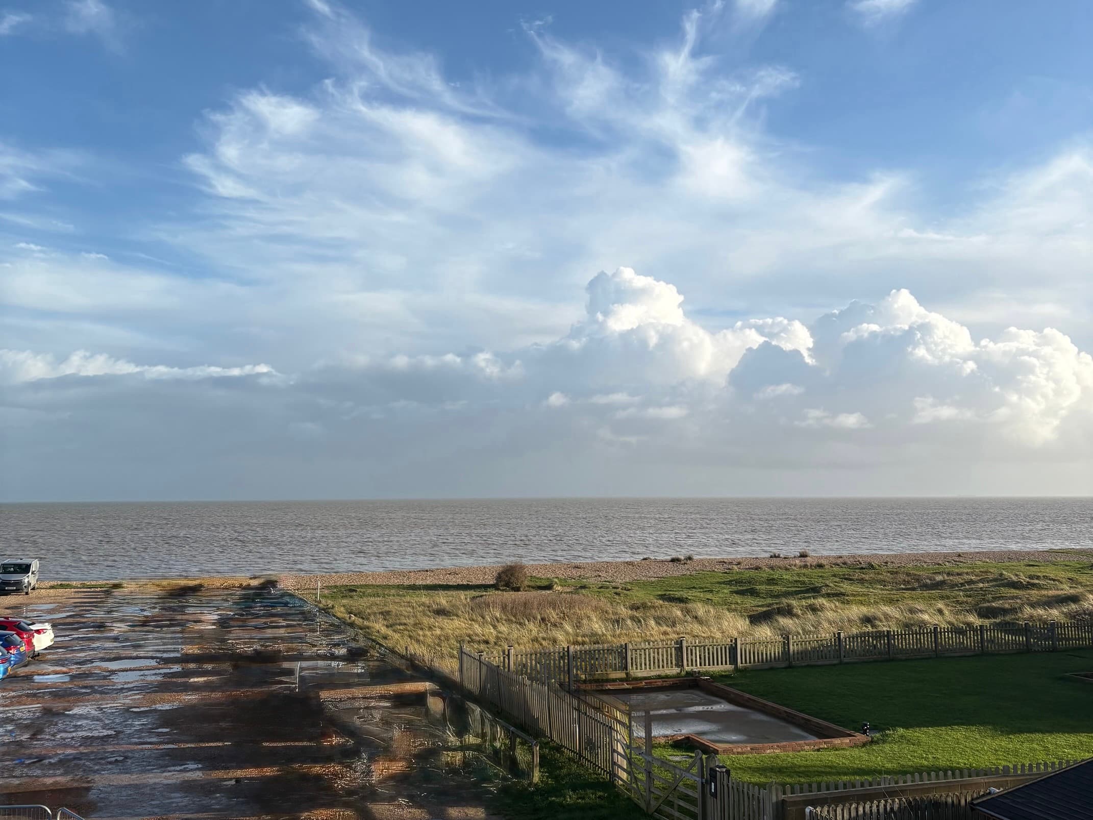 Sea views from beautiful coastal self build plots for sale on the beach at Greatstone, Kent, via The Land Agency