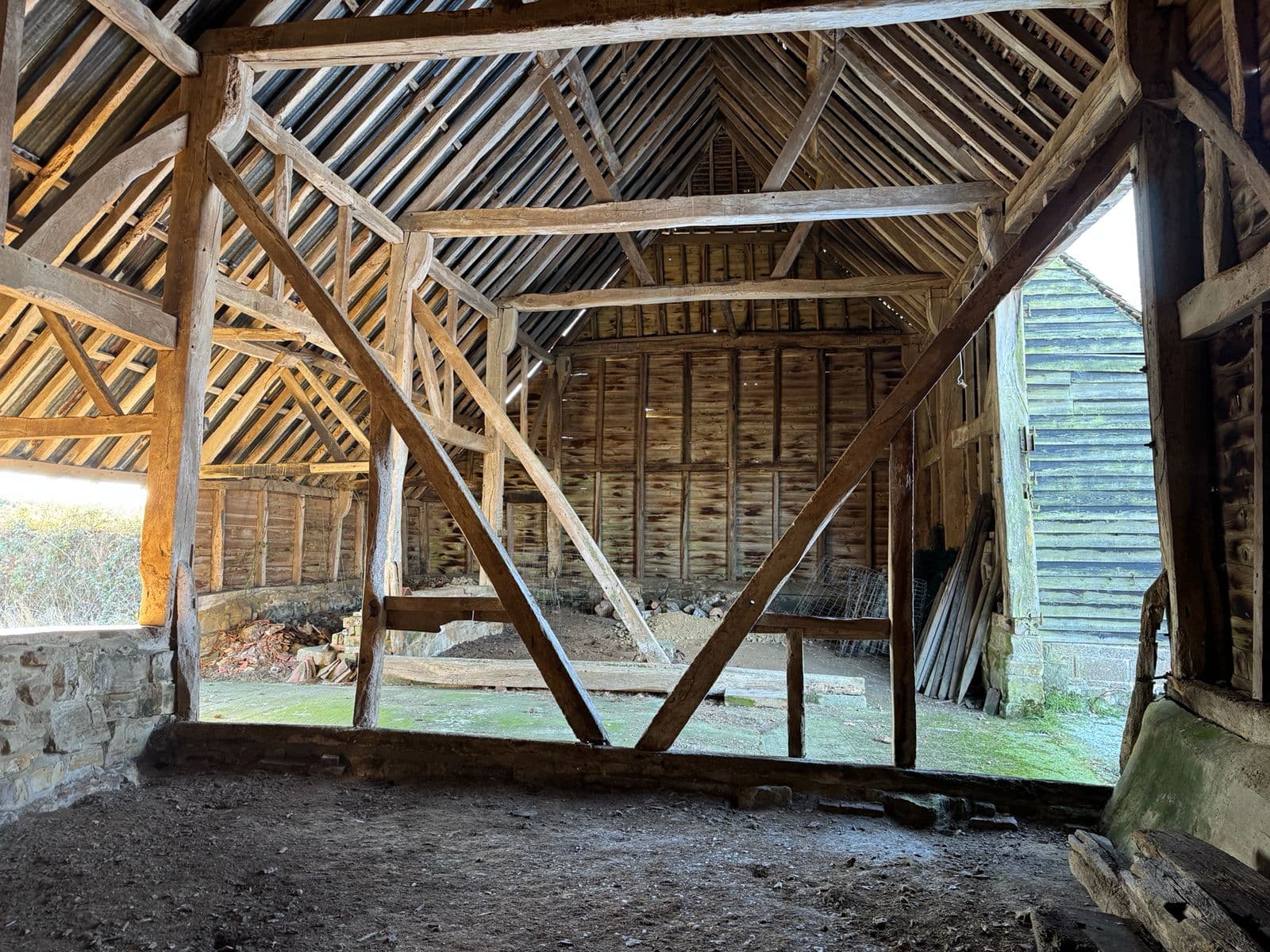 Two listed barns for sale in an exceptional rural setting, Hartfield, Kent via The Land Agency