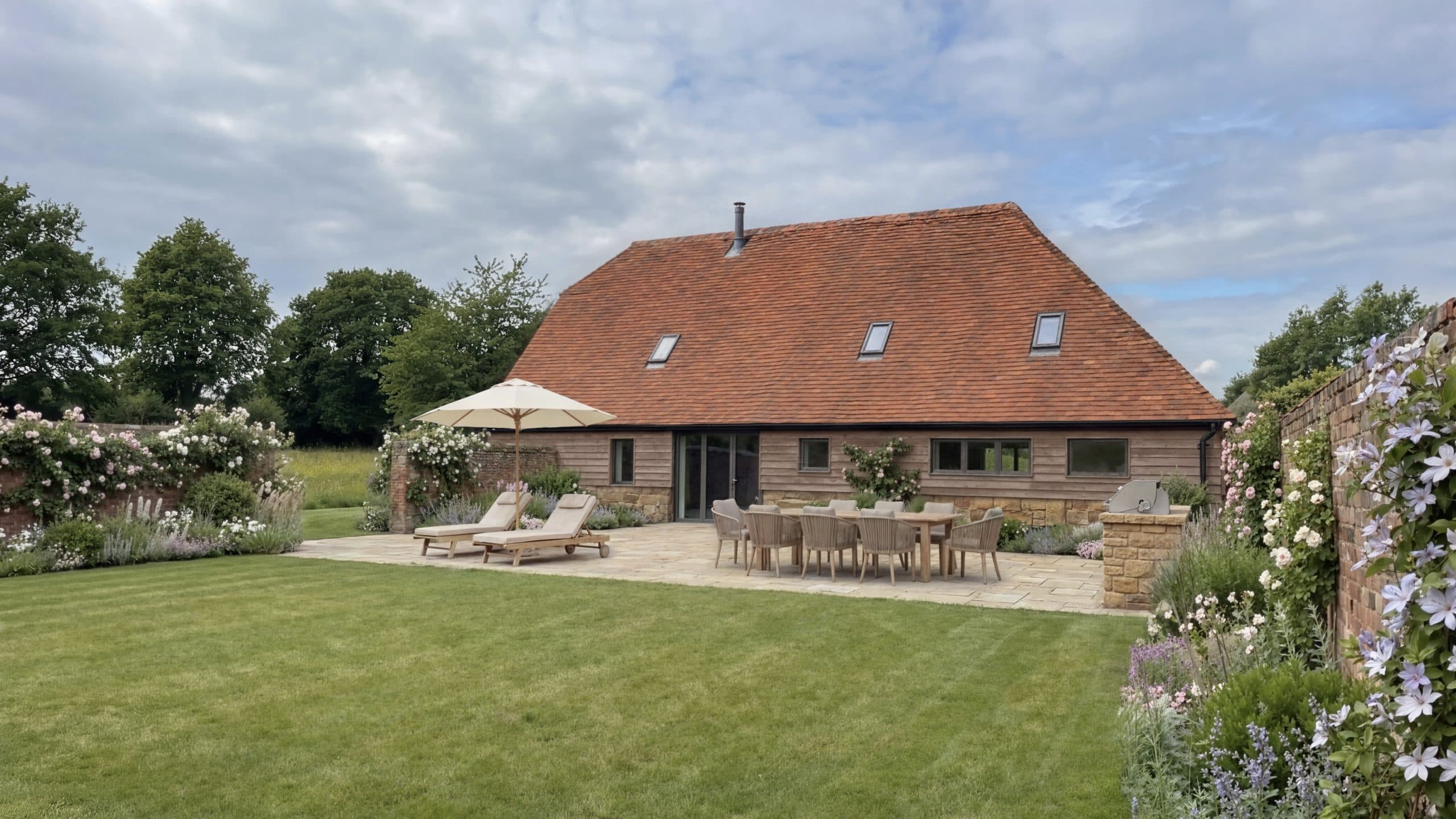 CGI of listed barn for sale in an exceptional rural setting, Hartfield, Kent via The Land Agency