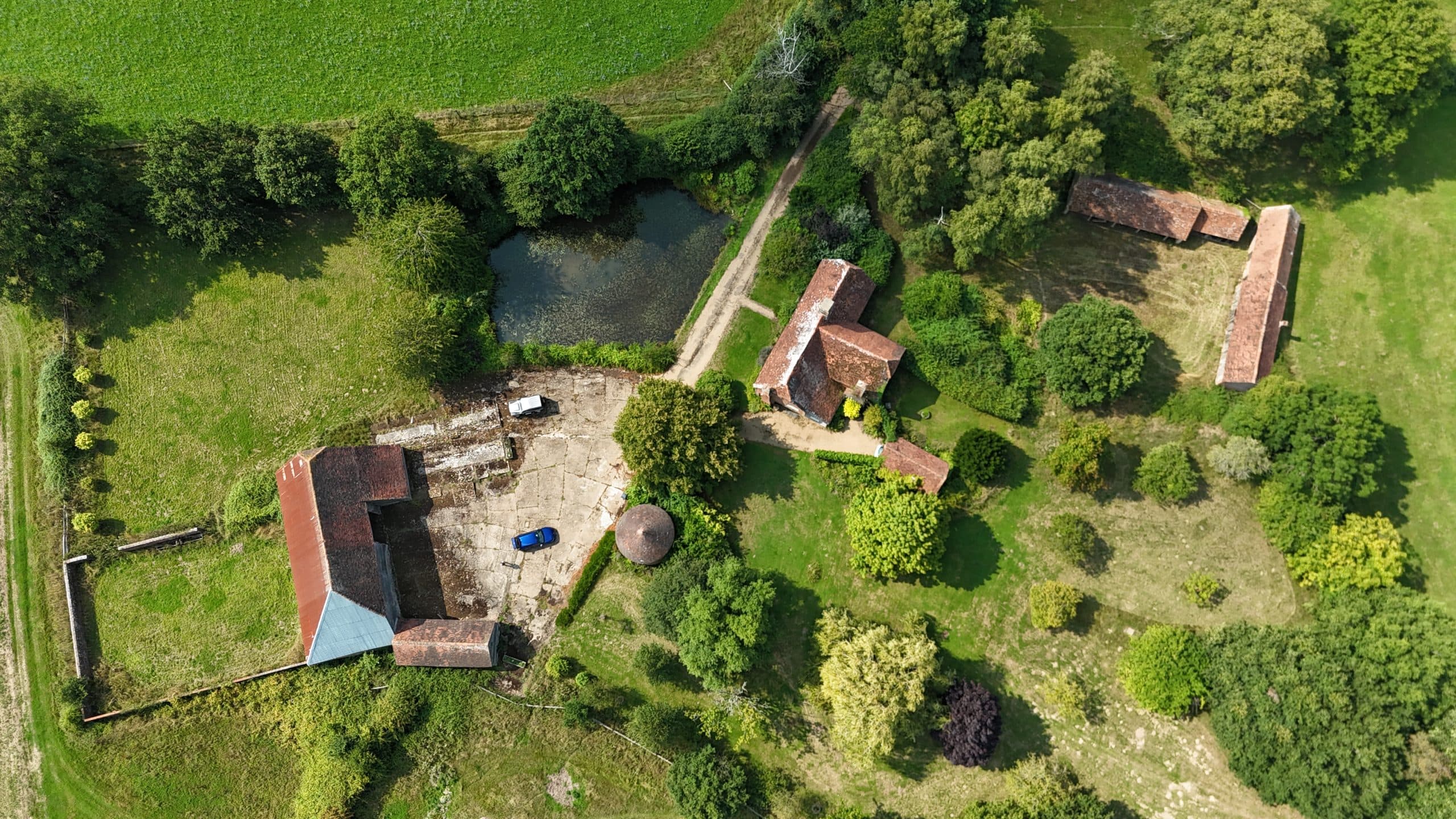 Two listed barns for sale in an exceptional rural setting, Hartfield, Kent via The Land Agency