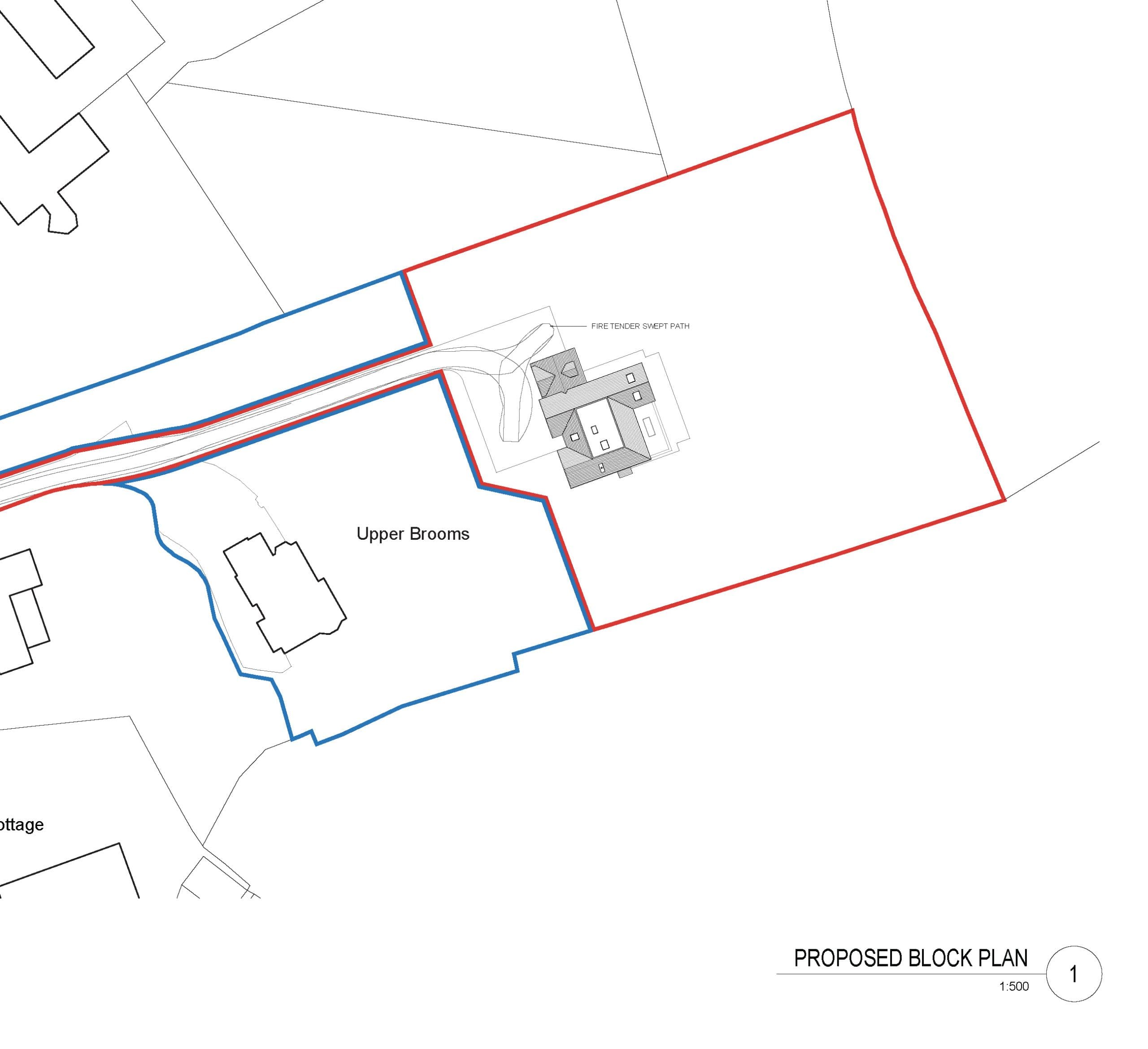 Site plan of a self build plot in Ightham, Kent for sale via The Land Agency