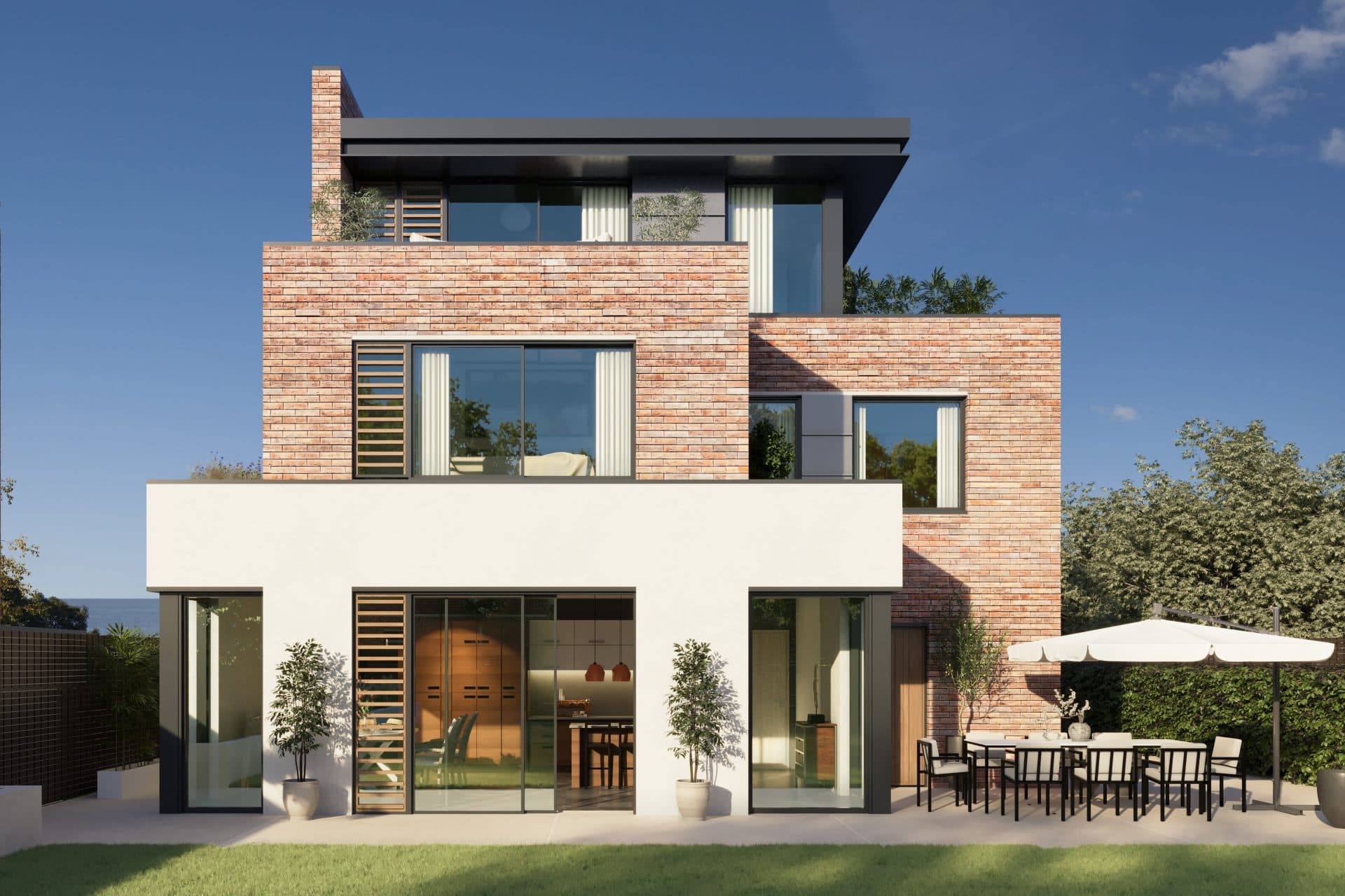CGI of Self Build Plot for sale in coastal town of Broadstairs, contemporary design and stunning views via The Land Agency