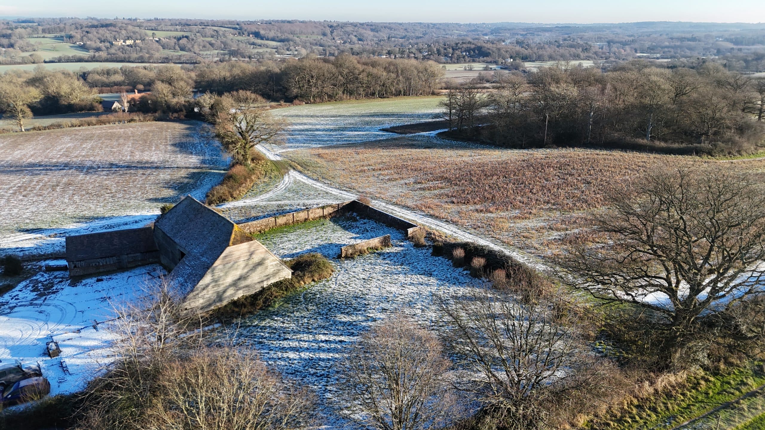 Listed barn for sale in an exceptional rural setting, Hartfield, Kent via The Land Agency