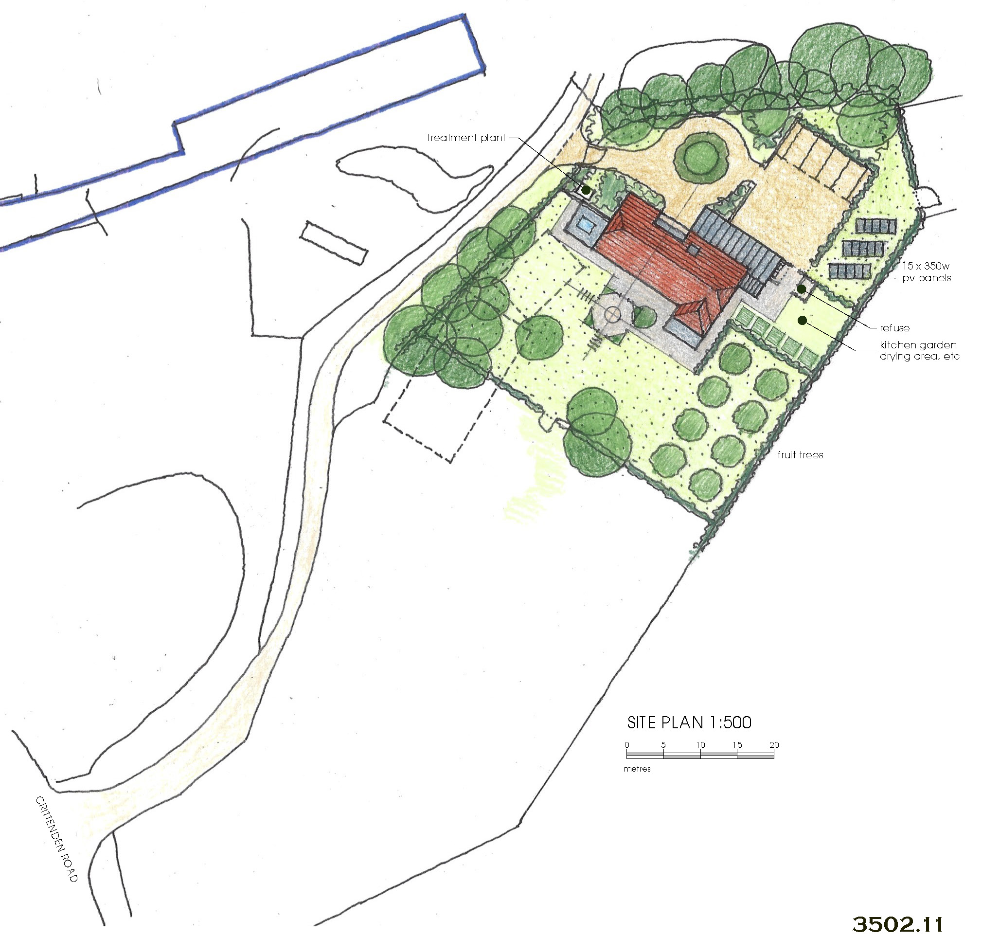 Site plan for a self build plot in Matfield, Kent