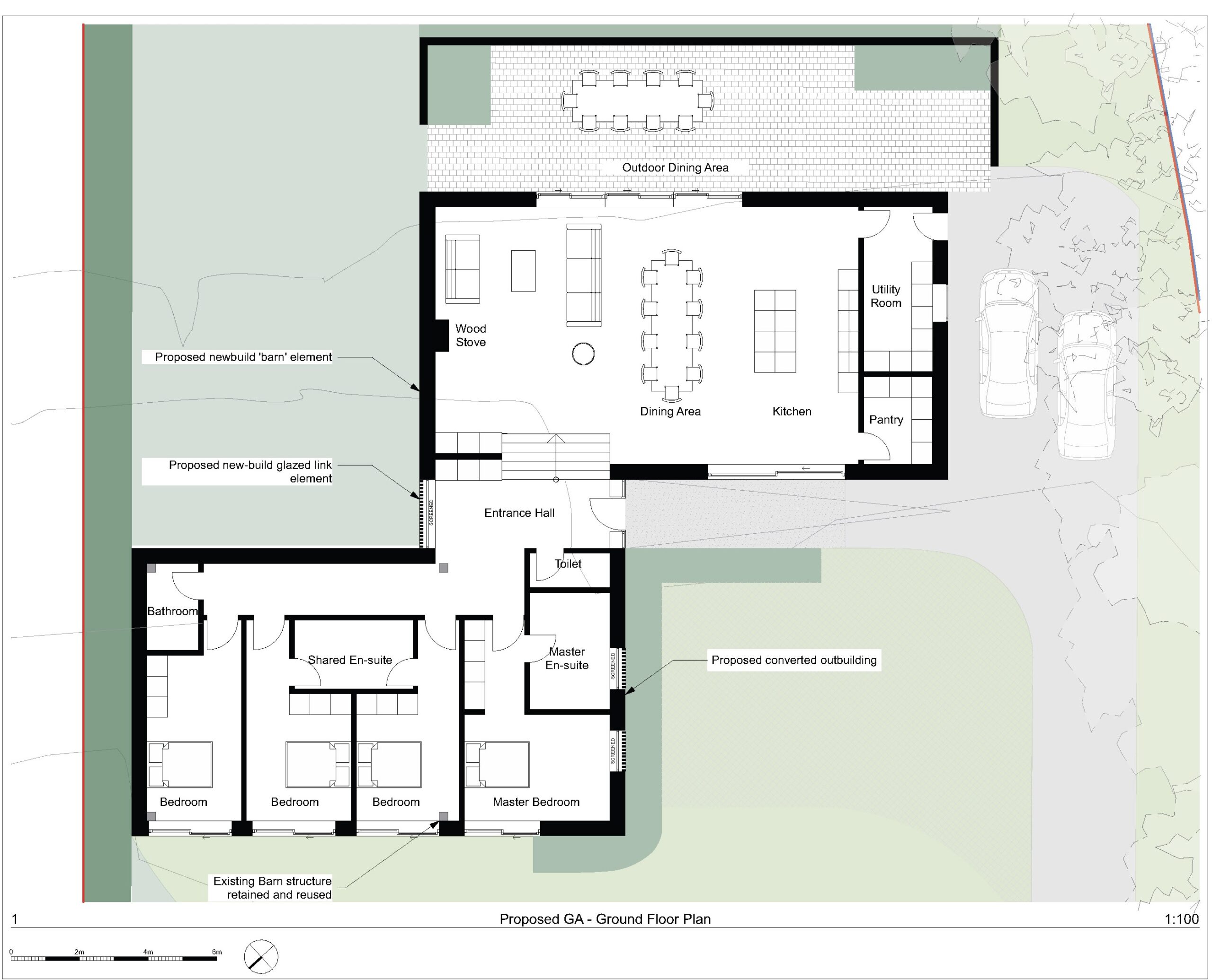 Draft floor plan of the self build plot in Goudhurst, Kent